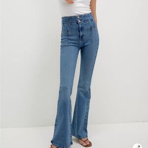 WE THE FREE Jayde Flare Jeans size 25 High Waist *Hemmed* raw hem